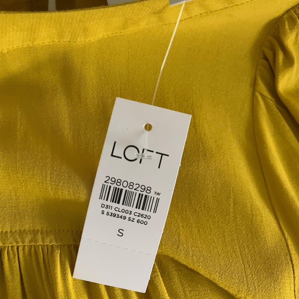 NWT LOFT yellow blouse